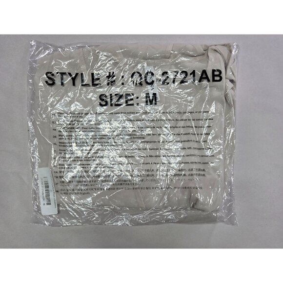 Zenana Pleated Kimono Cardigan Open Front Lightweight Women M Beige Chiffon - Picture 3 of 10